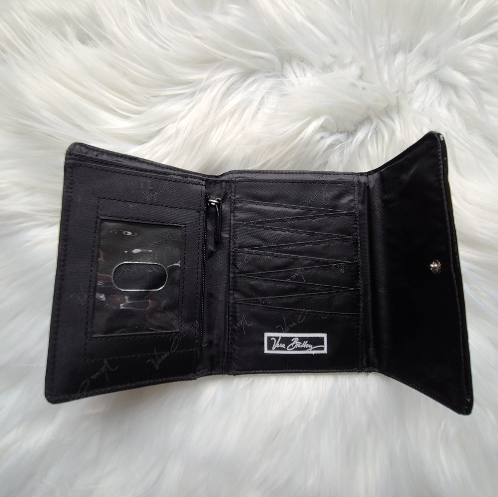 Vera Bradley City Wallet, Black Nylon